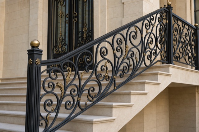 Zinapoya va balkon uchun metall perila namunasi